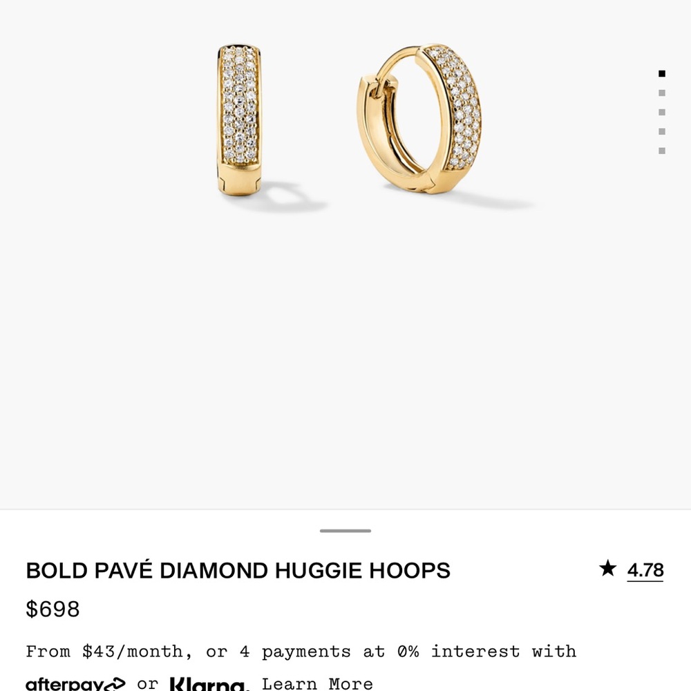 ISO: SINGLE Mejuri Gold Diamond Pavé Earring